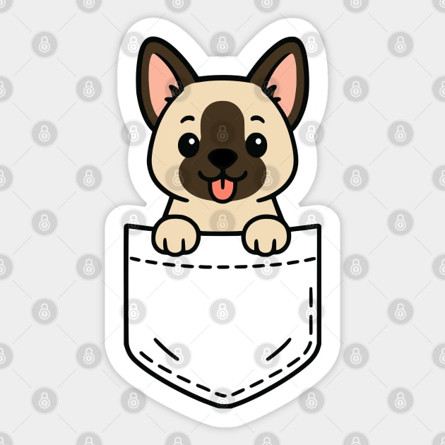 Cute Siamese Kitten Pocket Pal Funny Siamese Cat Lover Sticker by Yesteeyear